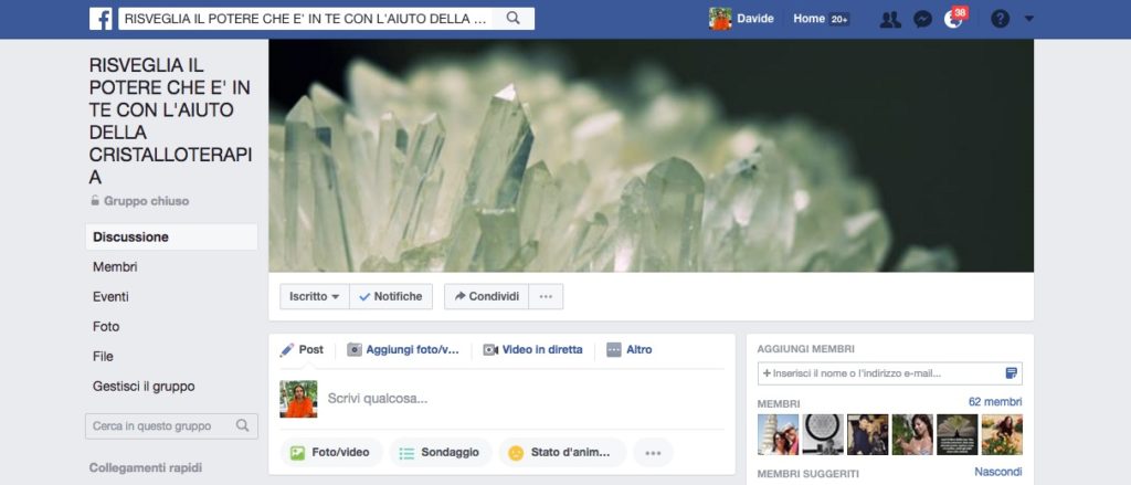 cristalloterapia gruppo facebook base, cristalloterapia, corso di cristalloterapia